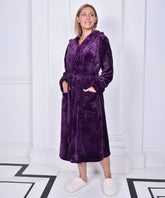 Plush Fleece Hooded Robes for Women