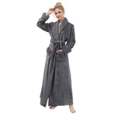 Premium Long Robes for Women: Warm Plush Soft Fleece Bathrobes
