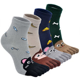 Animals Ankle Socks for Kids - 4 Pairs