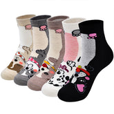 Dog Face Socks for Women - 5 Pairs