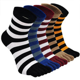 Mixed Colors Striped Socks for Men - 5 Pairs