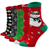 Christmas Snow Socks for Women - 5 Pairs