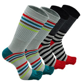 Athletic 5 Finger Socks for Men - 4 Pairs