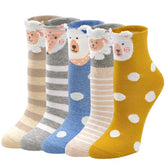Animals Crew socks for Girls - 5 Pairs