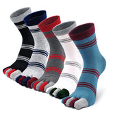 Mixed Colors Athletic Crew Socks for Men - 5 Pairs