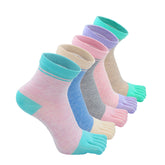 Cute Colorful Plain Socks for Women - 5 Pairs