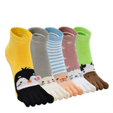 5 Finger Cute Animal Socks for Kids - 5 Pairs