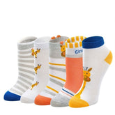Cute Giraffe Crew Socks for Kids - 5 Pairs