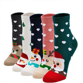 Cute Christmas Socks for Women - 5 Pairs