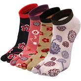 Flip Flop Two Toe Ankle Tabi Sock for Women - 4 Pairs
