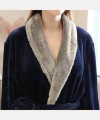 Winter Fleece Long Warm Soft Plush Robes for Women