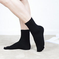 Plain Black Crew Socks for Men - 5 Pairs