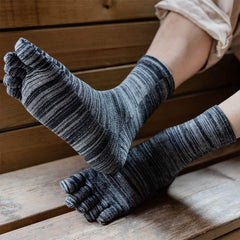 Crew 5 Finger Socks for Men - 5 Pairs