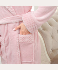 Long Bath Robe Womens Plush Soft Fleece Pajamas Sleepwear