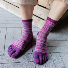 Crew 5 Finger Socks for Men - 5 Pairs