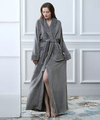 Long Bath Robe Womens Plush Soft Fleece Pajamas Sleepwear