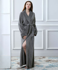 Long Bath Robe Womens Plush Soft Fleece Pajamas Sleepwear