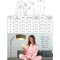 Silk Pajamas Set for Women Home Clothes