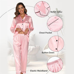 Silk Pajamas Set for Women Home Clothes