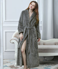 Womens Plush Robes Soft Bathrobe for Ladies