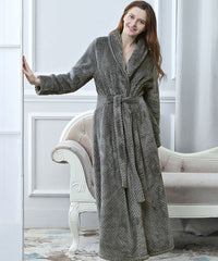 Womens Plush Robes Soft Bathrobe for Ladies