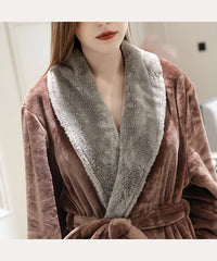 Women Fleece Long Warm Soft Plush Robes for Winter