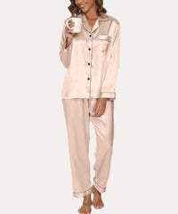 Silk Pajamas Set for Women Home Clothes