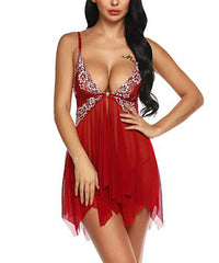 Unbuttoned Sexy Lingerie Perspective Night Gown