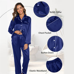 Silk Pajamas Set for Women Home Clothes