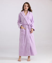 Women's Long Bathrobe Fleece Luxurious Flannel Pajamas