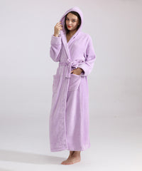 Women's Long Bathrobe Fleece Luxurious Flannel Pajamas