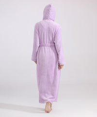 Women's Long Bathrobe Fleece Luxurious Flannel Pajamas