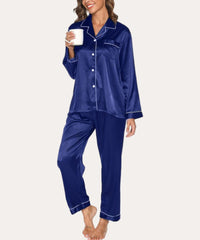 Silk Pajamas Set for Women Home Clothes