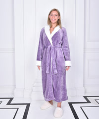 Winter Fleece Long Warm Soft Plush Robes for Women