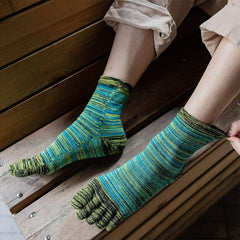 Crew 5 Finger Socks for Men - 5 Pairs