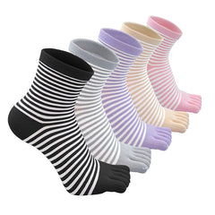 Cute Colorful Stripes Socks for Women - 5 Pairs