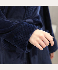 Long Bath Robe Womens Plush Soft Fleece Pajamas Sleepwear