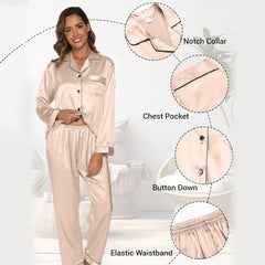 Silk Pajamas Set for Women Home Clothes