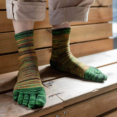 Crew 5 Finger Socks for Men - 5 Pairs