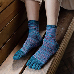 Crew 5 Finger Socks for Men - 5 Pairs