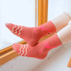 Cute Flamingo Socks For Girls - 5 Pairs