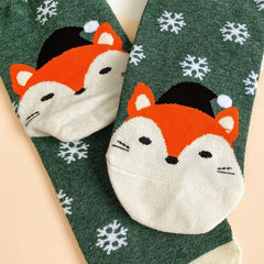 Cute Animal Christmas Socks for Women - 5 Pairs