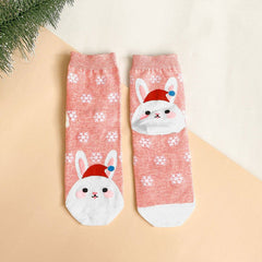 Cute Animal Christmas Socks for Women - 5 Pairs