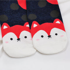 Cute Animal Design Crew Socks - 5 Pairs