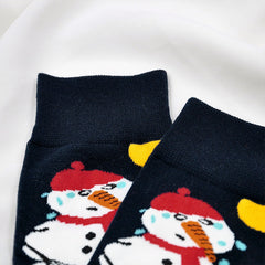 Christmas Crew Socks for Women - 5 Pairs