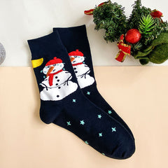 Christmas Crew Socks for Women - 5 Pairs