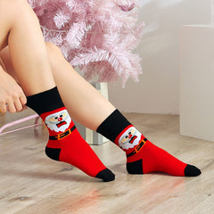 Christmas Crew Socks for Women - 5 Pairs