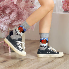 Christmas Crew Socks for Women - 5 Pairs