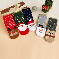 Christmas Crew Socks - 5 Pairs