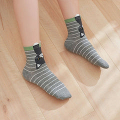 Cute Cat Socks for Women - 5 Pairs